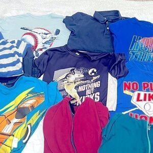 Bundle 8 boys shirt, polo, long sleeve shirts, hoodies, sweaters, size 14/16